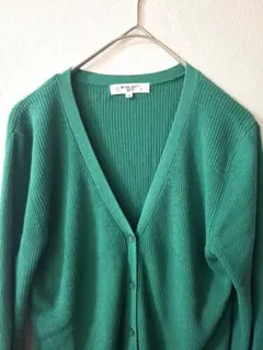 【Мサイズ】NATURAL BEAUTY BASIC カーディガン 緑/グリーン