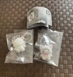サンリオめじるしアクセサリー ふわふわスノー ポチャッコ、クロミ