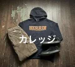 フルーツオブザルーム カレッジパーカー 黒 L