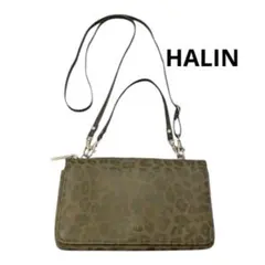 レオパード柄 ショルダーバッグ 2way 財布 HALIN 美品 即日発送