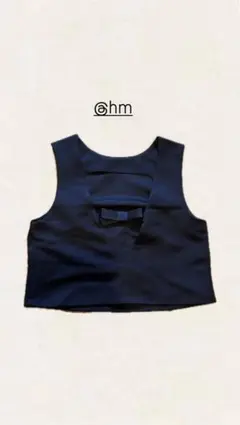 H&M ノースリーブ タンクトップ ブラック Mのサムネイル