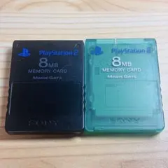 PS2 純正メモリーカード　限定色エメラルド　2個セット　020