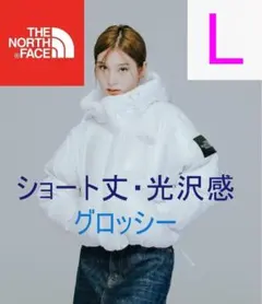 L⭐光沢感⭐グロッシーショートダウンジャケット　レディース　ザノースフェイス