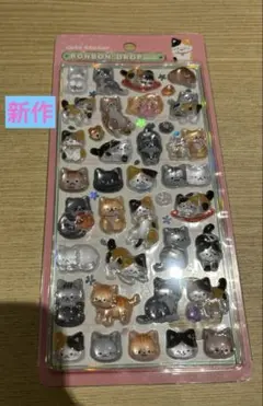 新作 ボンボンドロップシール 和柄 猫 正規品