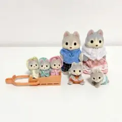 シルバニアファミリー ハスキーファミリー 親子 赤ちゃん まとめ売り