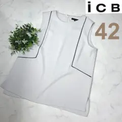 iCBアイシービーの配色パイピングノースリーブチュニック42のサムネイル