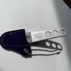 ゴルフ　グリーンフォークケース　 革製品　紫色コードバン