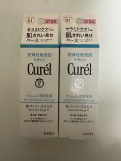 キュレル 潤浸保湿 色づくベースミルク01 ベージュ 2個セット 新品未開封