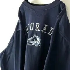 Leeスポーツ コロラド 刺繍 スウェットXL ネイビー 紺色 古着