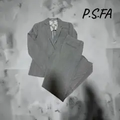P.S.FAパンツスーツ セットアップ ストライプ グレー 11号通勤，オフィスのサムネイル