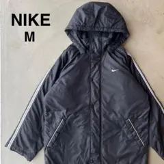 希少 00s NIKE 裏ボア ナイロン ベンチコート M ブラック 白タグ