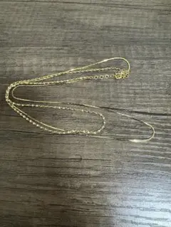 ゴールド細いチェーンネックレス　2連