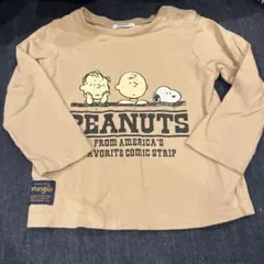 SNOOPY PEANUTS ベージュ　80cm 長袖Tシャツ