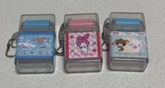 【サンリオキャラクターズ】ローラー付き消しゴム風キーホルダー3個セット
