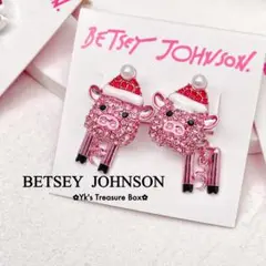 C540/BETSEY JOHNSON/2way/メタリックピンク豚ピッグピアスのサムネイル