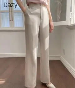 Dazy ベージュ カジュアルビジネス ストレートレッグパンツ