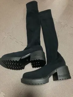 厚底 ニーハイブーツ 黒 未使用