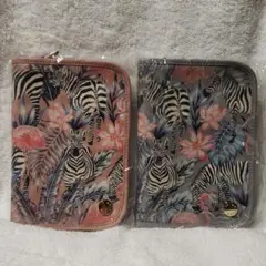 母子手帳ケース　通帳ホルダー　　　　　ピンク・グレーセット売　お薬手帳　❌値下げ