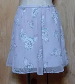 peyton place　花柄 プリーツ ミニスカート シフォンのサムネイル