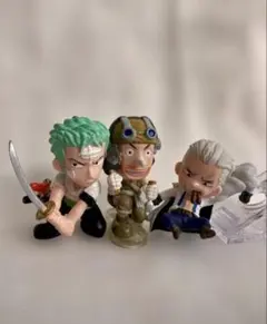 ワンピース ミニフィギュア 3体セット ゾロ ウソップ スモーカー