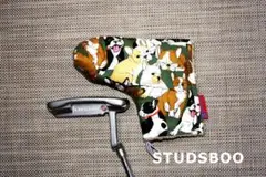 STUDSBOO 犬柄 ブルドッグ　パター用ヘッドカバー①
