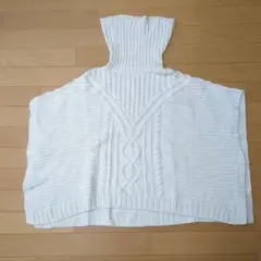 GAP Kids ポンチョ 白 ニット