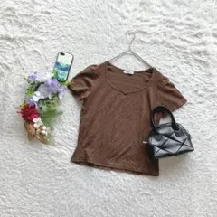 ニューヨーカー カットソー 半袖 ドット刺繍 M 綿混 普段着 カジュアル 夏のサムネイル