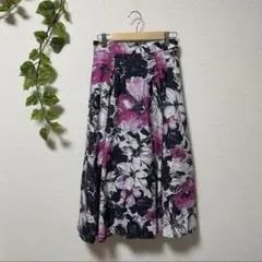 EDIT COLOGNE エディットコロン　花柄　フレア　スカート　Lのサムネイル