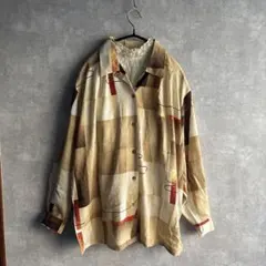 古着　ヴィンテージ 総柄シャツ ポリシャツ used ビンテージ　希少