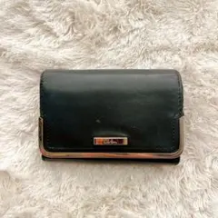 Cole Haan コールハーン 長財布 レザー ブラック ゴールド金具 かぶせ