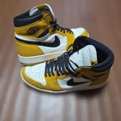 Air Jordan 1 ホワイト/イエロー/ブラック イエローオークル