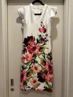 NY & COMPANY 花柄 ノースリーブ ワンピース
