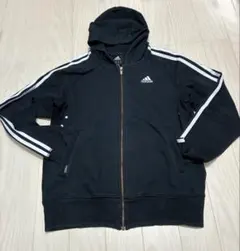 adidas フード付きパーカー 黒