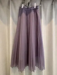 【美品】GU パープル プリーツスカート S