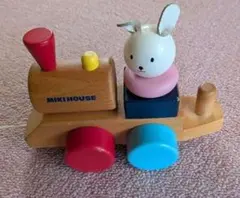 【良品】ミキハウス miki house 木のおもちゃ 汽車 プルトーイのサムネイル