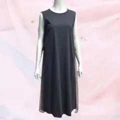 グレー ノースリーブ Aライン カット ワンピース セモアージュ【新品・未使用】
