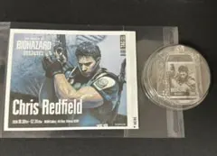 バイオハザード 30周年 ラベル缶 ステッカー アクリルキーホルダー　クリス