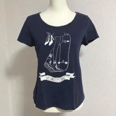 【最終価格】LOS ANGELES GIRL プリント Tシャツ ネイビーのサムネイル