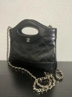 CHANEL ノベルティ チェーンショルダーバッグ 本革 ゴールド金具 31