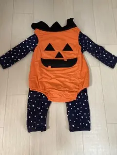 【期間限定値下げ中】ハロウィン　かぼちゃロンパース　80 2点セット