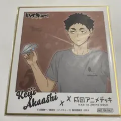 【非売品】ハイキュー　 アニメデッキ　 ミニ色紙 紙飛行機　赤葦京治