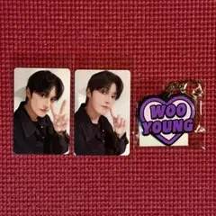 ATEEZ オンラインFCくじ トレカ AB 2枚セット ラバーネームキーリング