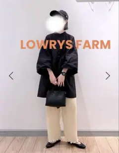 LOWRYS FARM 配色シアーパンツ アイボリー FREE ウエストゴム