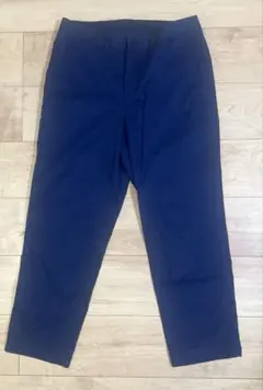 UNIQLO＋Jネイビー コットンリネンテーパードパンツレディースM