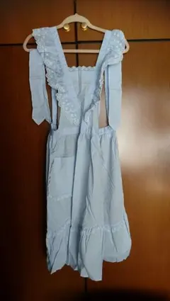 千趣会 昭和レトロ FASHION APRON 白 フリル付きエプロン