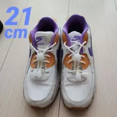 NIKE AIR MAX 21㎝スニーカー ホワイト/パープル/オレンジ