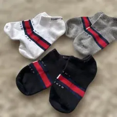23-25センチTOMMY HILFIGER ショートソックス 3足セットのサムネイル