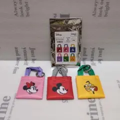 ディズニー　キャンドゥ　ミニミニバッグキーホルダー　ミッキー　ミニー　プルート