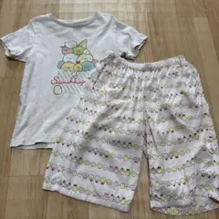 UNIQLO ユニクロ すみっコぐらし 半袖パジャマ 上下セット 130cmのサムネイル