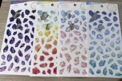 琥珀糖　宝石　シール4点セット